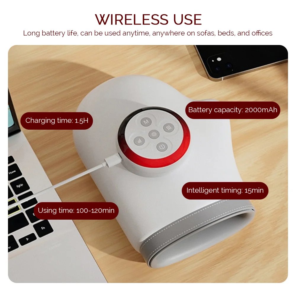 Electric Hand Massager Air Bag Red Light Therapy 3 Modes Wrist Finger Massagers Kneading Rollers Warm Heating Glove Massager Electric Hand Massager Air Bag Red Light Therapy 3 Modes Wrist Finger Massagers Kneading Rollers Warm Heating Glove Massager