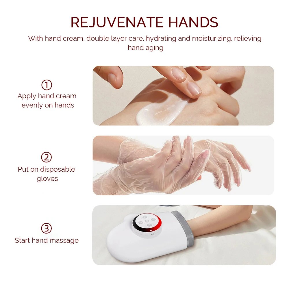 Electric Hand Massager Air Bag Red Light Therapy 3 Modes Wrist Finger Massagers Kneading Rollers Warm Heating Glove Massager Electric Hand Massager Air Bag Red Light Therapy 3 Modes Wrist Finger Massagers Kneading Rollers Warm Heating Glove Massager