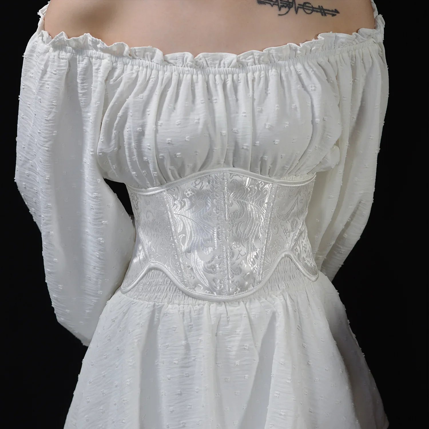 4-219 Jacquard White