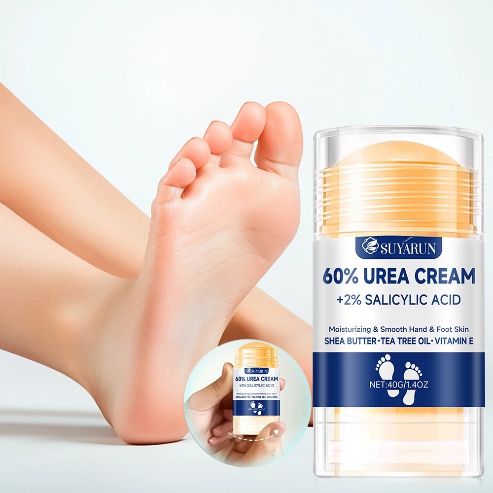 SUYARUN 60% Urea Foot Cream Stick - Moisturizing & Exfoliating, Cracked Heel Repair, Deep Hydration for Dry Feet, Long protect.