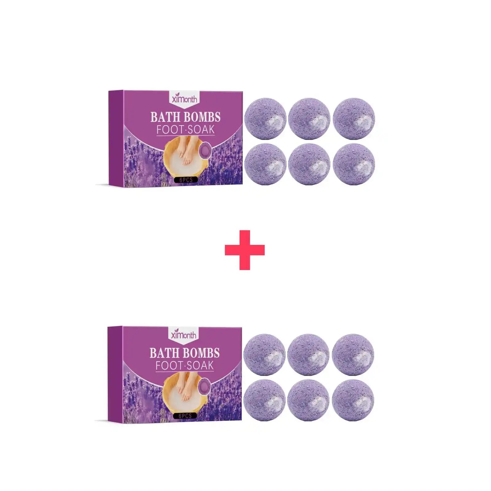 Lavender Foot Bath Ball Skin Relaxing Deep Moisturizing Improve Insomnia Rich Essential Oil SPA Handmade Feet Bath Bombs 6/12pcs