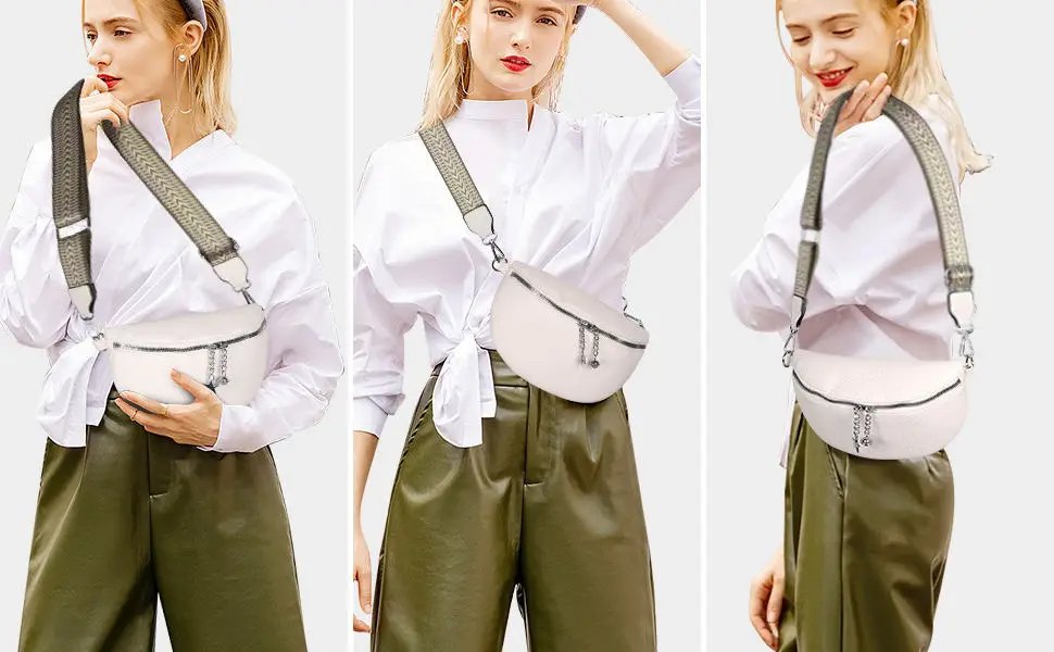 حقيبة خصر مخصصة مع فتحة لبطاقة الائتمان حقيبة كروس نسائية مخصصة حزمة مراوح حقيبة كتف للتسوق والسفر