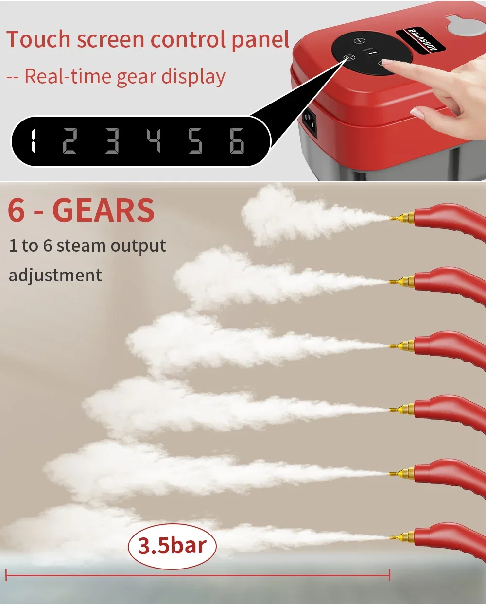 منظفات البخار المحمولة ذات درجة الحرارة العالية ودرجة الحرارة 2500 وات، مكيف الهواء، غطاء المطبخ، آلة تنظيف البخار للسيارة، الأرضية والمزيد من التنظيف منظفات البخار المحمولة ذات درجة الحرارة العالية ودرجة الحرارة 2500 وات، مكيف الهواء، غطاء المطبخ، آلة تنظيف البخار للسيارة، الأرضية والمزيد من التنظيف