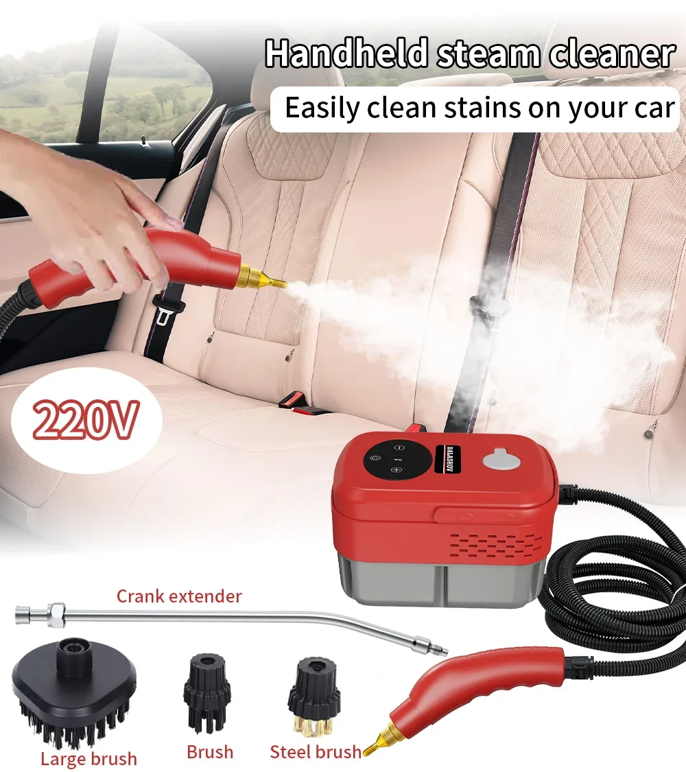 منظفات البخار المحمولة ذات درجة الحرارة العالية ودرجة الحرارة 2500 وات، مكيف الهواء، غطاء المطبخ، آلة تنظيف البخار للسيارة، الأرضية والمزيد من التنظيف منظفات البخار المحمولة ذات درجة الحرارة العالية ودرجة الحرارة 2500 وات، مكيف الهواء، غطاء المطبخ، آلة تنظيف البخار للسيارة، الأرضية والمزيد من التنظيف