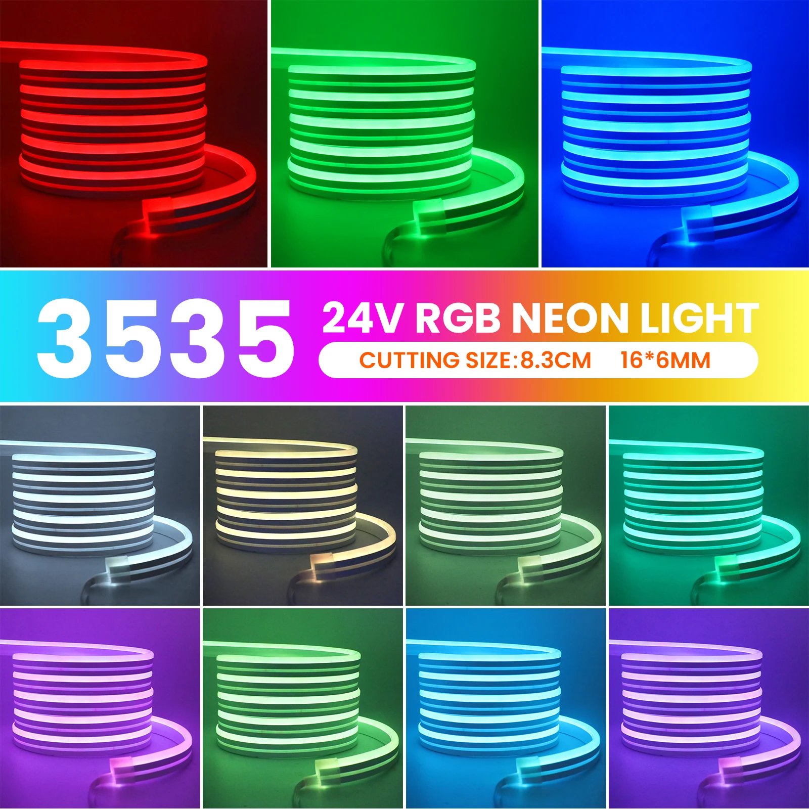 24V RGB 5m 10m 20m 30m LED Neon Strip Light Bluetooth APP 24key 44key Remote Control Music Sync Power Kit 60LED Waterproof Decor