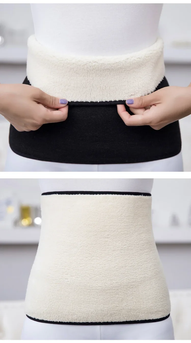 Winter Thicken Thermal Cashmere Waist Warmer Lumbar Support Belt Abdominal Stomach Protector Wrap Band Back Brace Kidney Binder